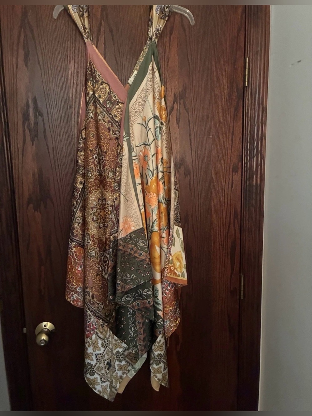 EUC Anthropologie Tiny Sebou Scarf-Printed Asymmetrical Hem Boho Dress - Picture 3 of 7